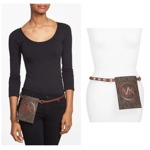 Michael Kors Signature Logo AppliquΓ© Belt Bag, M